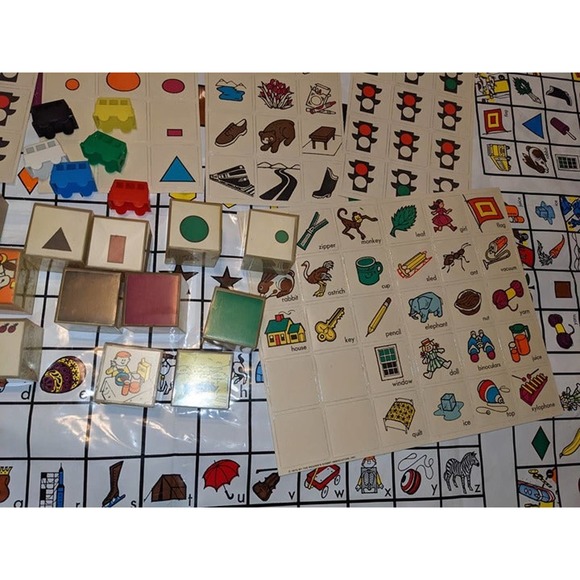 Vintage 1972 Readers Digest Playskill Kit Blocks Cards Mats Homeschool Rare - Picture 5 of 12